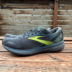 Size 10.5 - Brooks Ghost 14 Black/Blue/Nightlife - Preowned Running Shoes